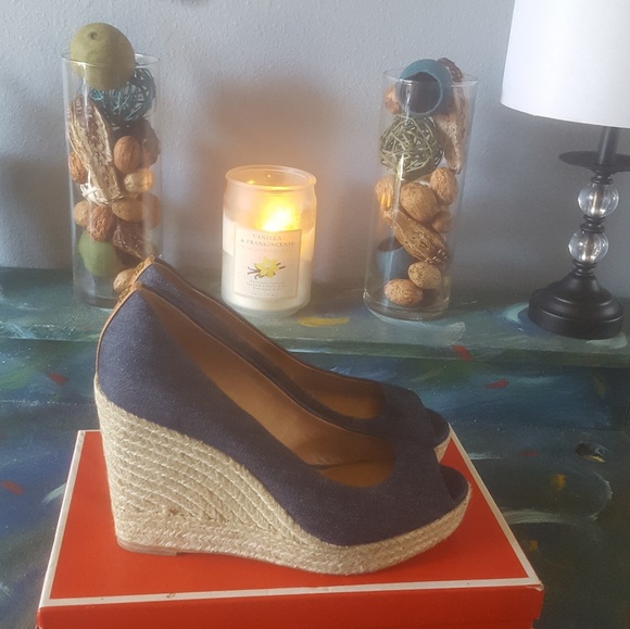 COACH DENIM MILAN WEDGES - Picture 4 of 5